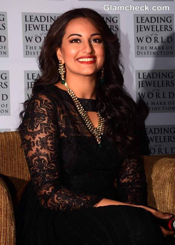 Sonakshi Sinha Sports Black Dress at IIBS Inaugural Event