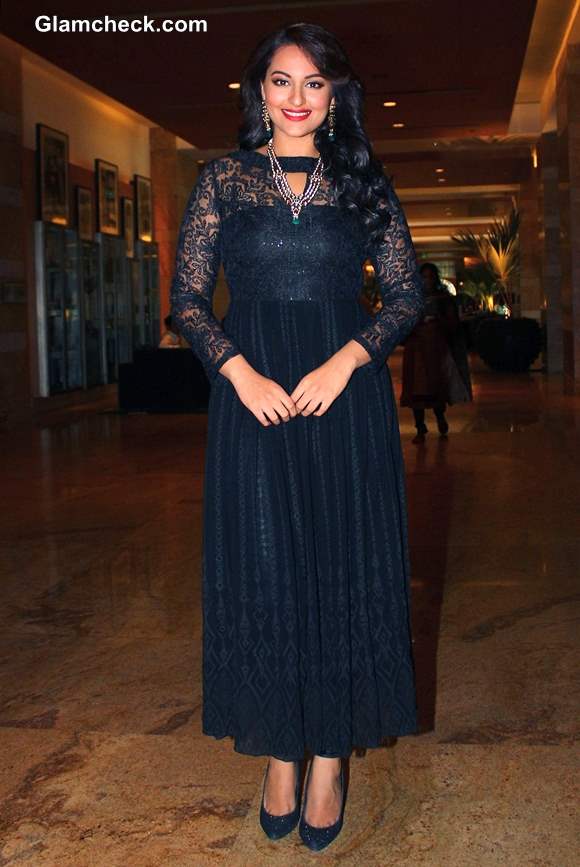 Sonakshi Sinha in Black Dress at IIBS Inaugural Event