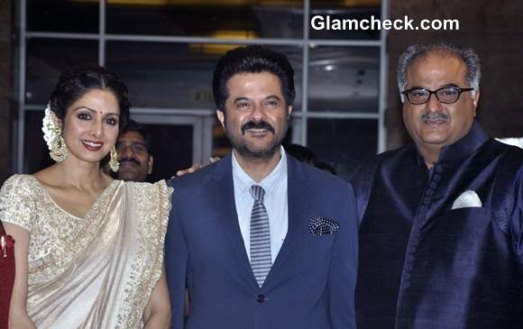 Sridevi Boney Kapoor Anil Kapoor 2013 at Yash Chopra Memorial Award