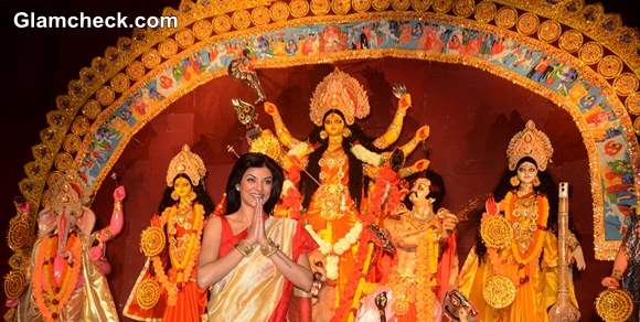 Sushmita Sen Durga Puja 2013 Celebrations