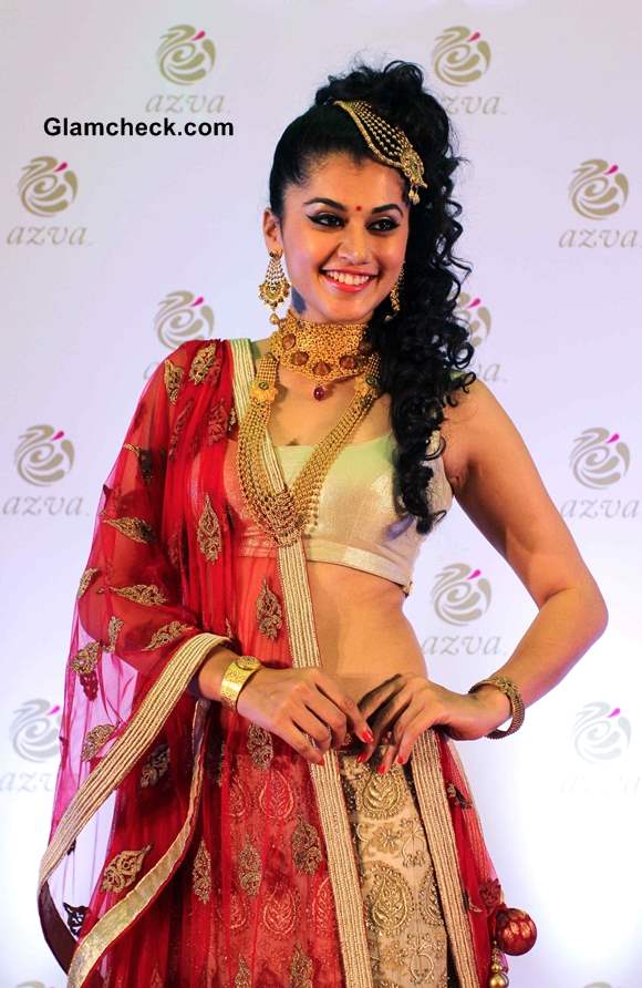 Taapsee Pannu in Lehenga at World Gold Council Azva Presentation