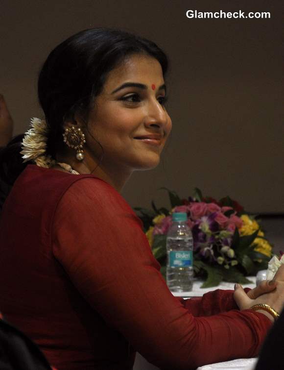 Vidya Balan 2013 Inaugurates Ranka Jewellers Store in Red Salwar Kameez