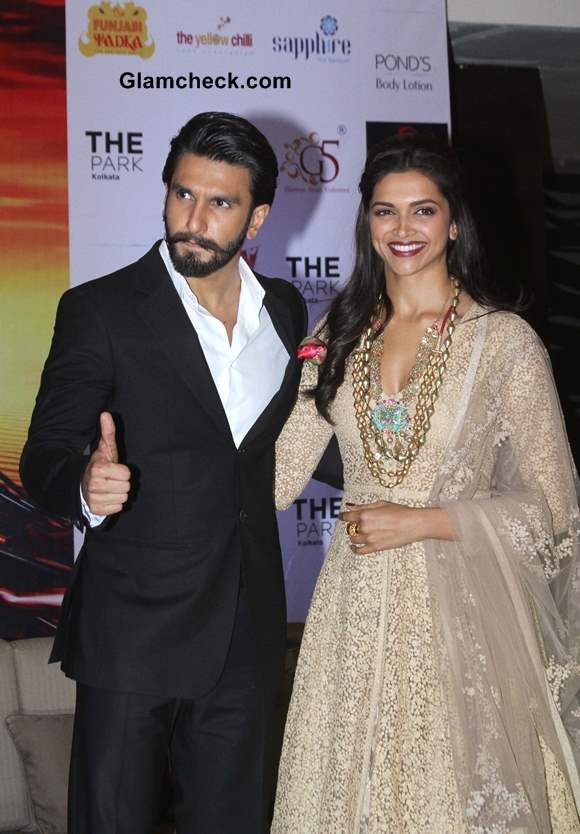 Deepika Padukone Promotes Ram-Leela in Stunning Gold Anarkali