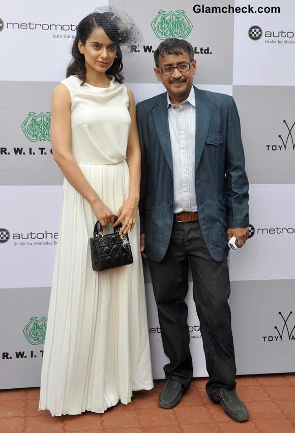 Kangana Ranaut with Vivek Jain Chairman RWITC