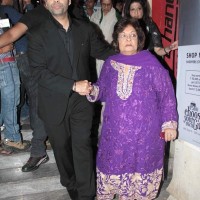Karan Johar with his mother Hiroo Johar at Gori Tere Pyaar Mein Special Screening