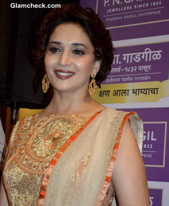 Madhuri Dixit in Orange Anarkali