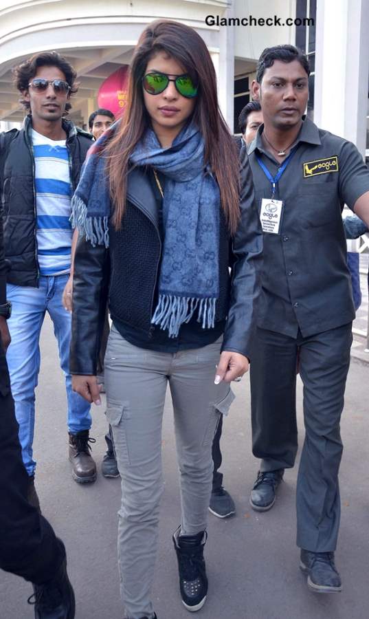 Priyanka Chopra arrives at Jodhpur Airport 2013