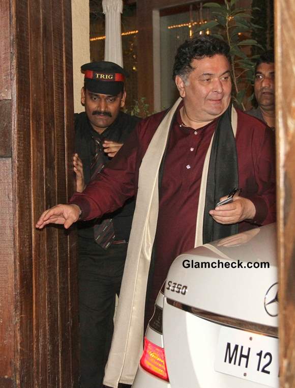 Rishi Kapoor at Bachchan Diwali Party 2013