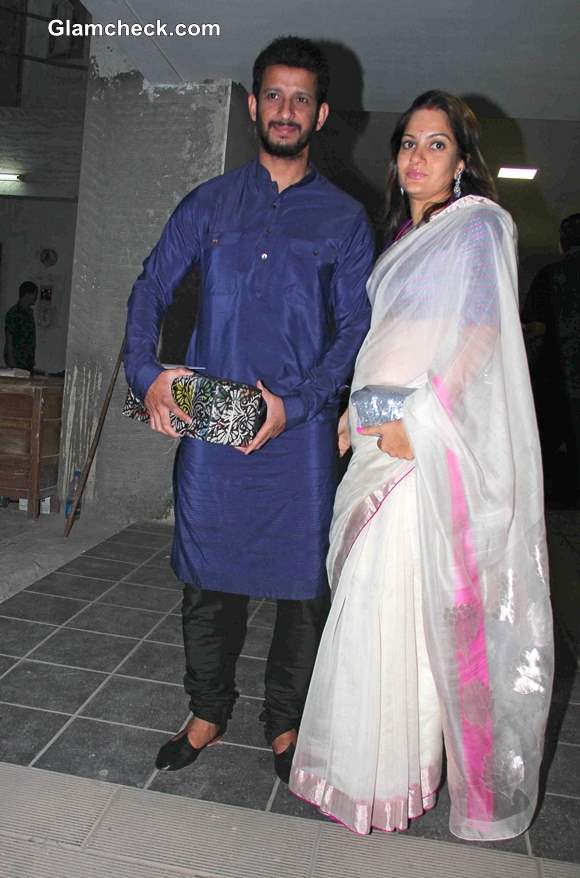 Sharman Joshi with wife Prerna  at Aamir Khan Diwali Party