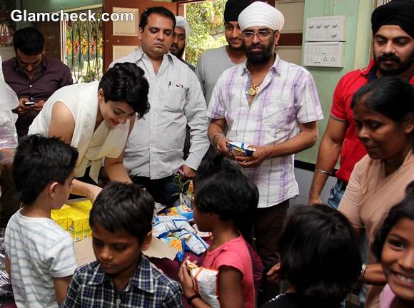 Yukta Mookhey Celebrates Diwali with Underprivileged Kids