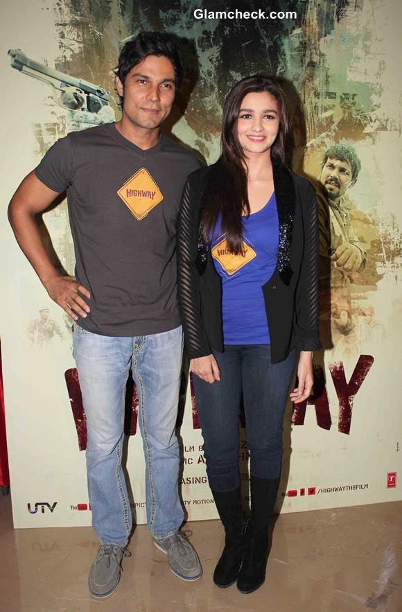 Alia Bhatt and Randeep Hooda at Highway Trailer Launch in Mumbai