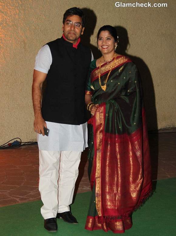 Ashutosh Rana with is wife and actor Renuka Shahane