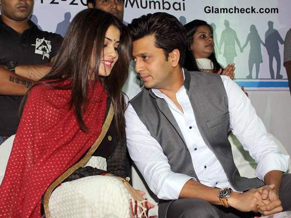 Genelia DSouza and Riteish Deshmukh NSUI Launch