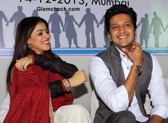 Genelia DSouza and Riteish Deshmukh at NSUI Launch