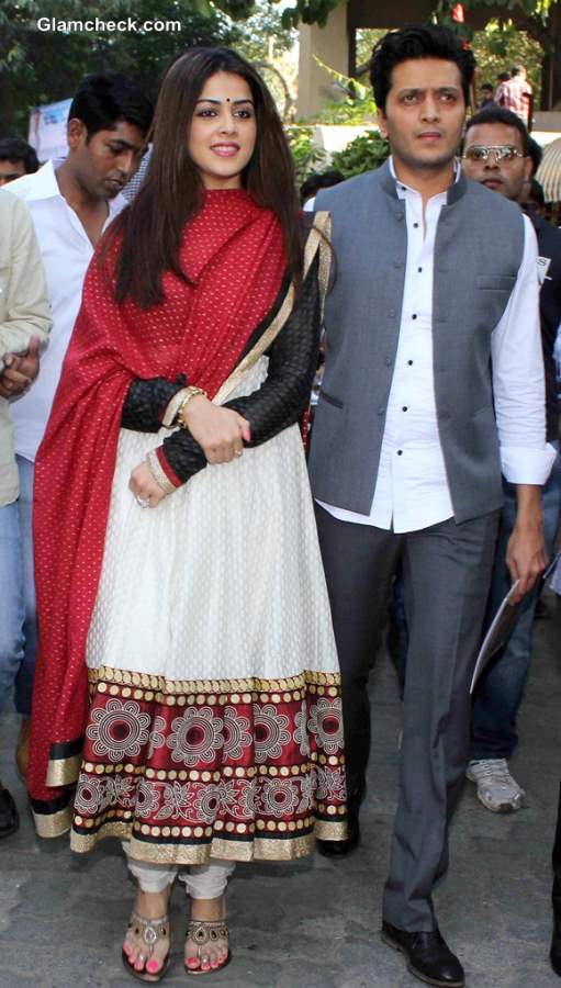 Genelia DSouza in Anarkali Suit at NSUI Launch