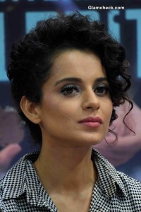 Kangana Ranaut Curly hair updo 2013