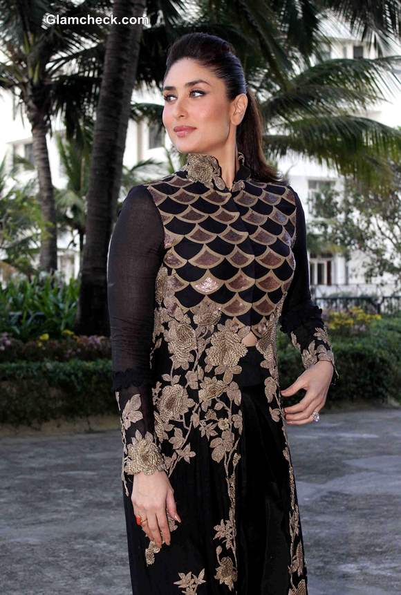 Kareena Kapoor Sizzles In Anamika Khanna Black And Gold Outfit — Indian Fashion 