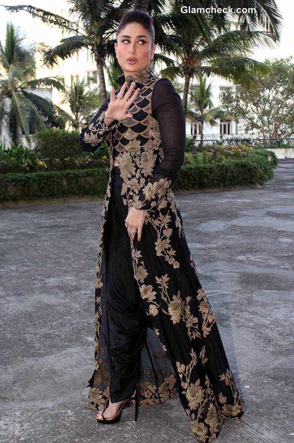 Kareena Kapoor in Anamika Khanna Black and Gold Outfit