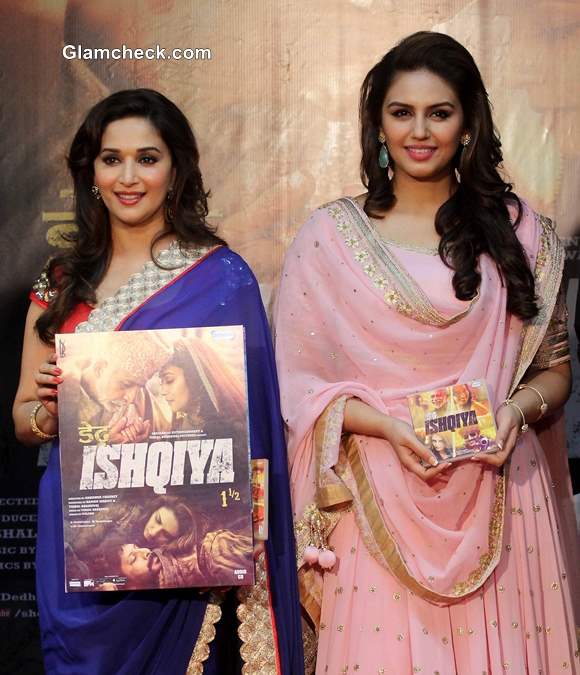 Madhuri Dixit and Huma Qureshi at the Launch of Dedh Ishqiya Music