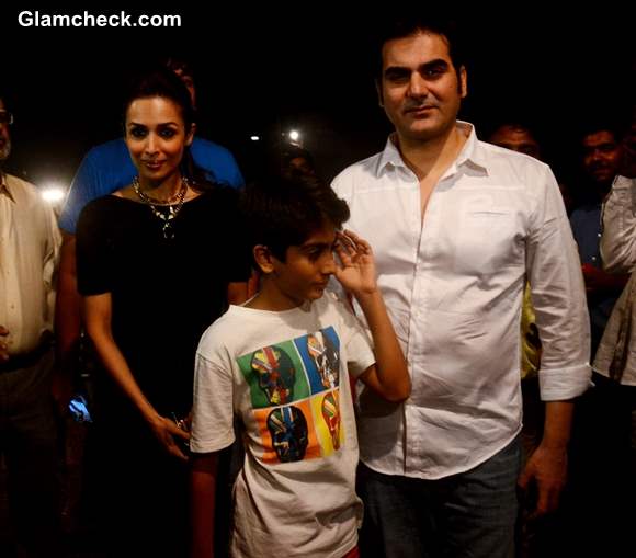 Malaika Arora Khan with her husband and filmmaker Arbaaz Khan and son Arhaan Khan