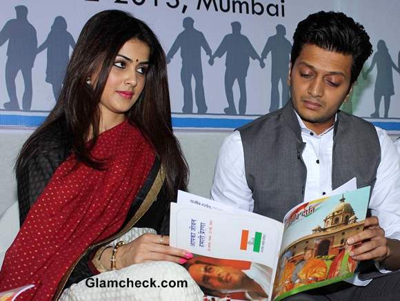 Riteish Deshmukh and Genelia DSouza at NSUI Launch