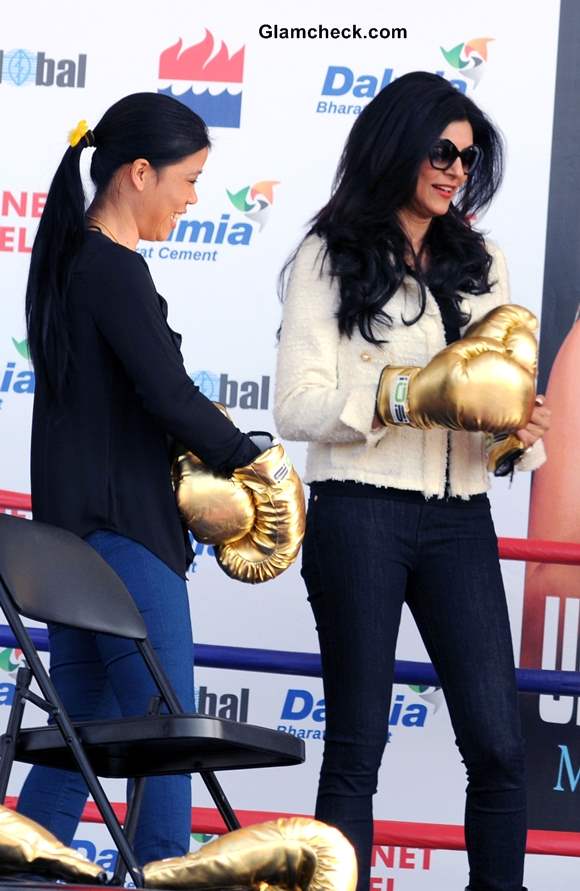 Sushmita Sen with M C Mary Kom