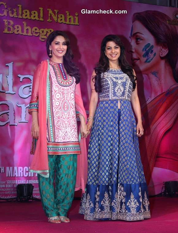 Madhuri and Juhi Launch Gulaab Gang Trailer in Mumbai