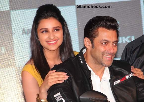 Parineeti Chopra and Salman khan at Suzuki Lets and Gixxer Launch