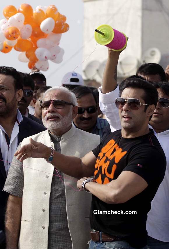 Salman Khan Flies Kites with Narendra Modi on Makar Sankrant