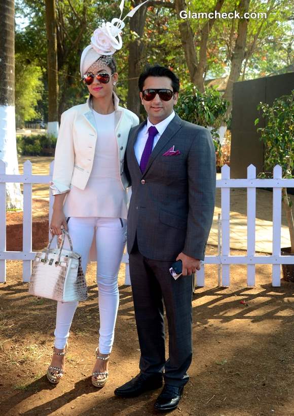 Adar Poonawalla with wife Natasha at Hello Class Race 2014