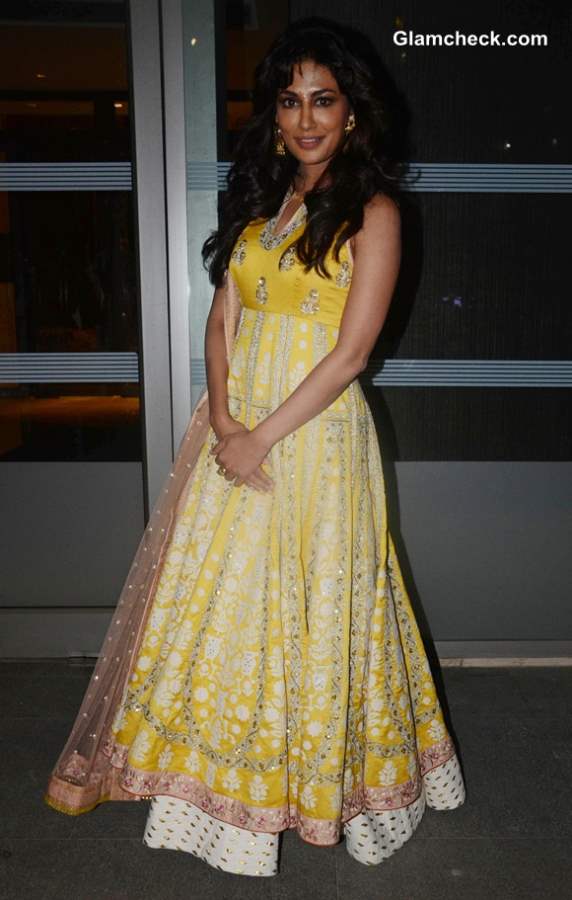 Chitrangada Singh in Yellow Anarkali Suit at Reliance Digital Awards