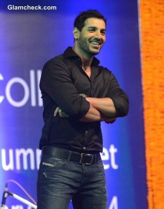 John Abraham 2014 at Jai Hind College for 11th Alumni Meet