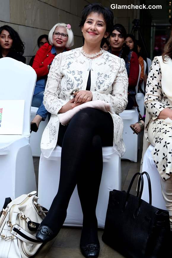 Manisha Koirala 2014 Unveils Mastectomy Blouse at Design One