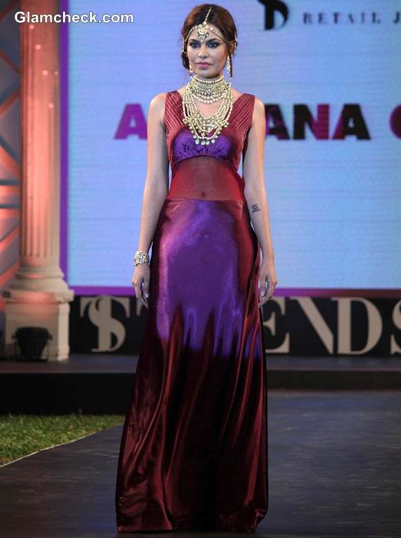 Miss Asia Pacific World 2013 Srishti Rana 2014 at  Azva Jewellery Fashion Show