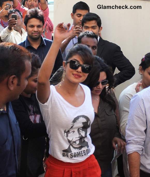 Priyanka Chopra at Wellingkar College in Mumbai