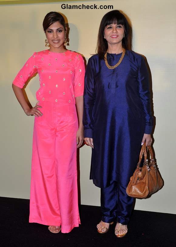 Rhea Chakraborty with fashion designer Neeta Lulla