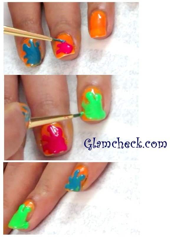 Holi Nail Art DIY - Splashes and Splatters