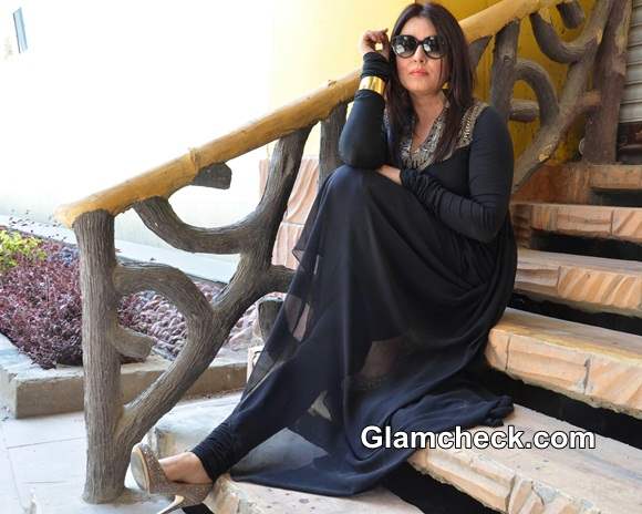 Mahima Choudhary 2014 in Black Indian Outfit