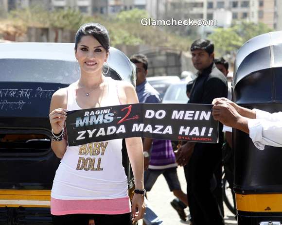 Sunny Leone Promotes Ragini MMS 2 in Autorickshaw Campaign