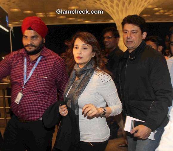 Madhuri Dixit with Husband Sri Ram Nene at IIFA Awards 2014