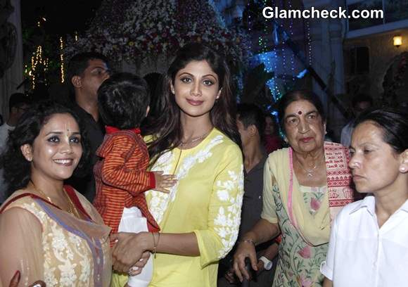 Shilpa Shetty and son Viaan Visit ISKCON