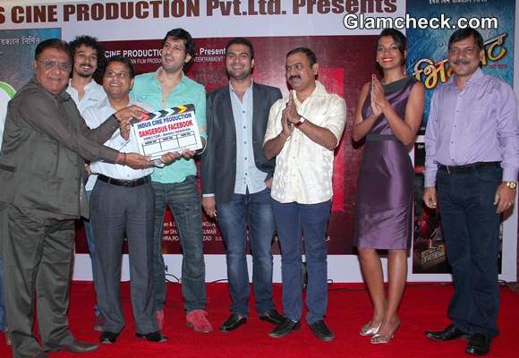 Cast of Dangerous Facebook at Films Muhurat