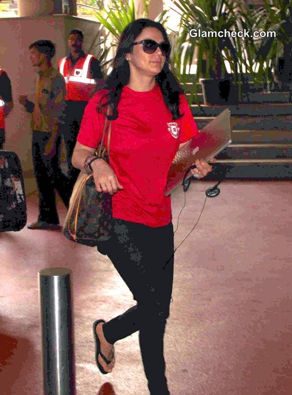 Preity Zinta Airport Look 2014