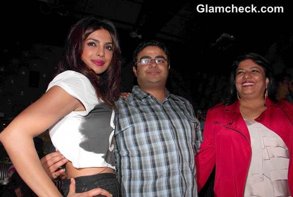 Priyanka Chopra with her brother Siddharth Chopra and mother Madhu Chopra