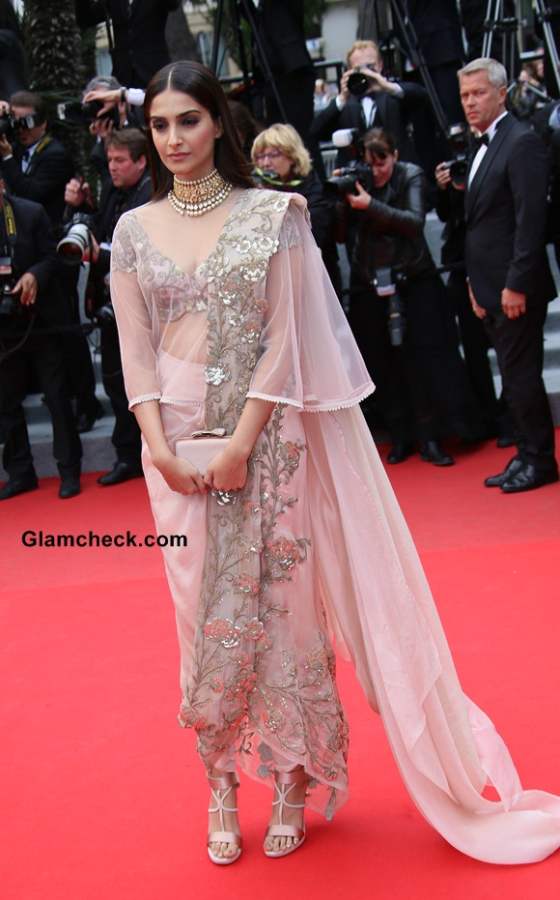 Sonam Kapoor at Cannes 2014 in Anamika Khanna Outfit