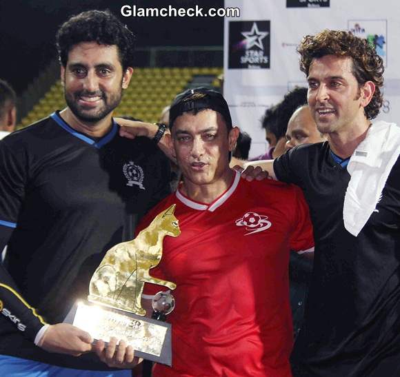 Aamir Hrithik Abhishek at Celebrity Football Match