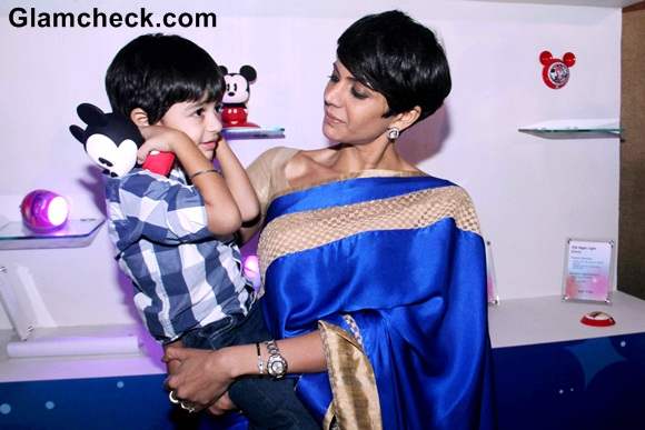 Mandira Bedi with son Vir at Disney cartoon-themed lighting for kids Launch