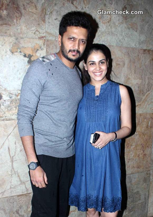 Riteish Deshmukh with his wife Genelia DSouza