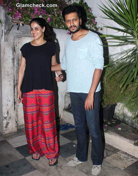 Riteish Deshmukh with wife Genelia DSouza