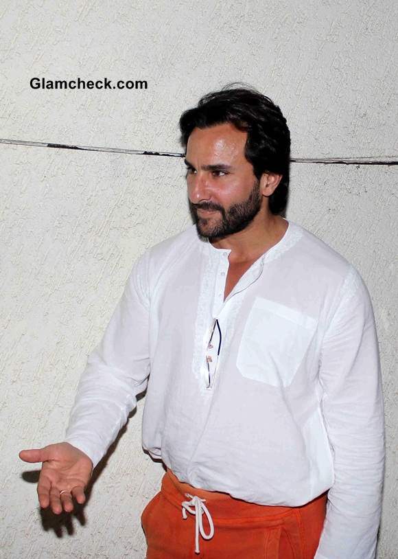 Saif Ali Khan Catches Screening of Lekar Hum Deewana Dil